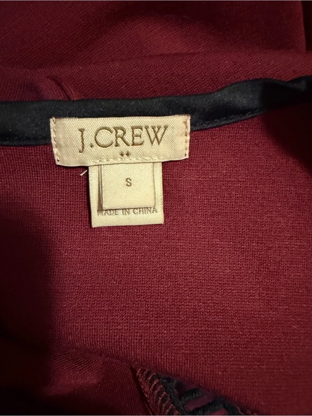 J. Crew Maroon & Navy Sleeveless Knit Top